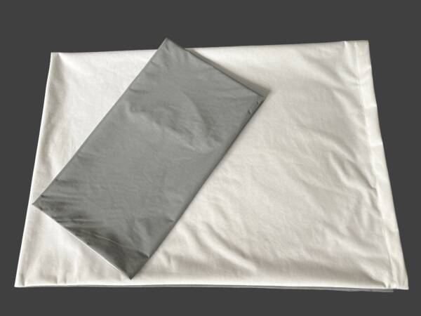 nepropustné povlečení - 100%bavlna s membránou -bílo šedé